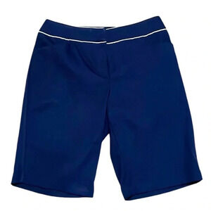 Tail White Label Womens Bermuda Golf Shorts Size 8 Navy White Piping Activewear